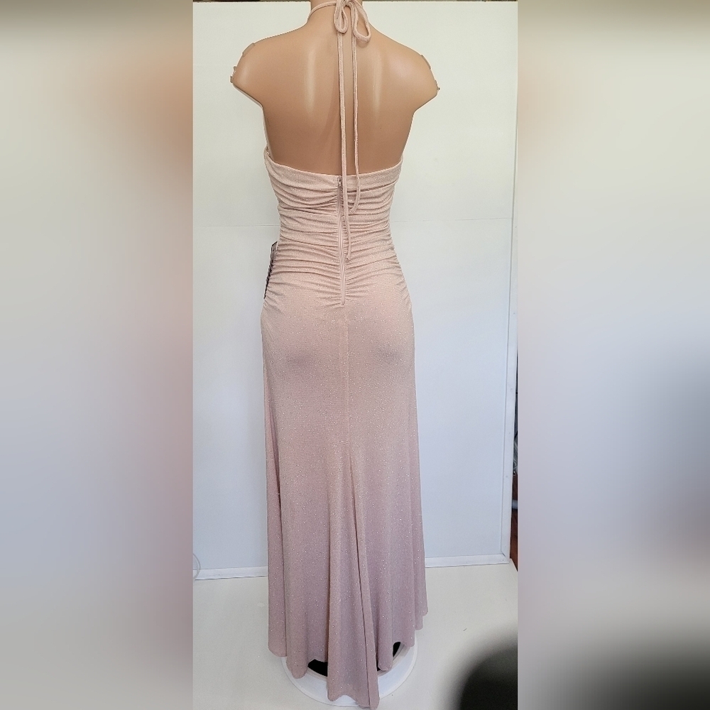 B Darlin Halter Neck Ruched Gown Size 11/12 - Picture 5 of 11